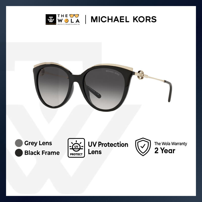 Michael Kors Women's Round Frame Black Injected Sunglasses - MK2162U