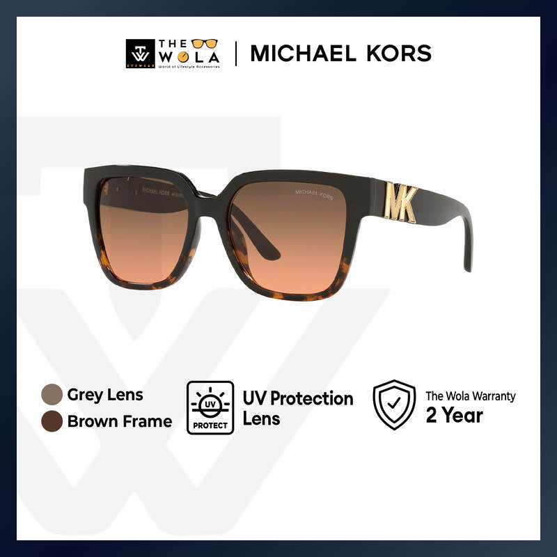 Michael Kors Women's Square Frame Brown Injected Sunglasses - MK2170U