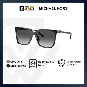 Michael Kors Women's Rectangle Frame Black Acetate Sunglasses - MK2197F