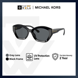 Michael Kors Women's Irregular Frame Black Injected Sunglasses - MK2209U