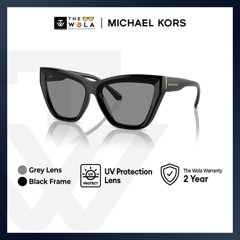 Michael Kors Women's Cat Eye Frame Black Injected Sunglasses - MK2211U