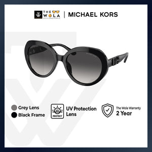 Michael Kors Women's Round Frame Black Acetate Sunglasses - MK2214U