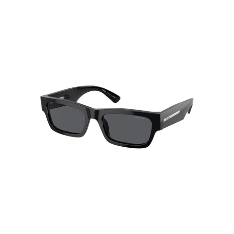 Prada Men's Rectangle Frame Black Acetate Sunglasses - PR A03SF