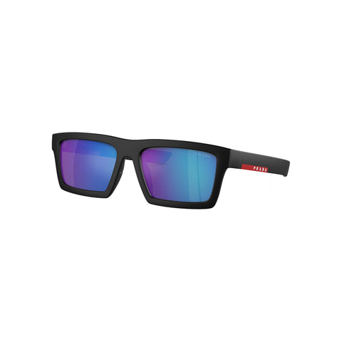 Prada Linea Rossa Men's Rectangle Frame Black Nylon Sunglasses - PS 02ZSU