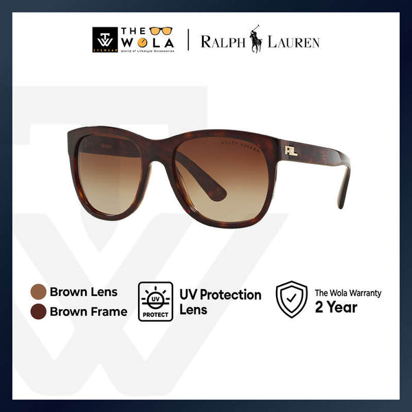 Ralph Lauren Women's Square Frame Brown Acetate Sunglasses - RL8141