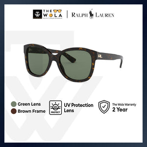 Ralph Lauren Women's Pillow Frame Brown Acetate Sunglasses - RL8180