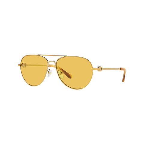 Tory Burch Women's Pilot Frame Gold Metal Sunglasses - TY6083