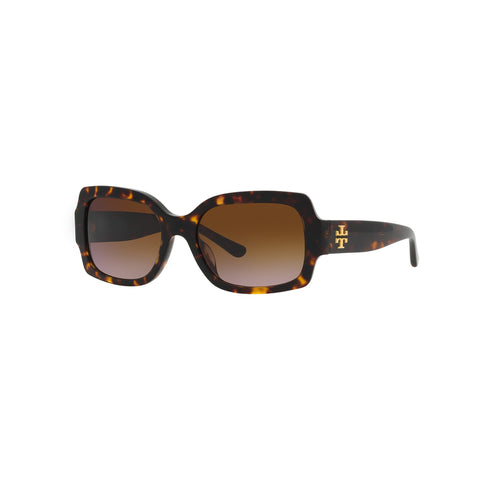 Tory Burch Women's Rectangle Frame Brown Acetate Sunglasses - TY7135UM