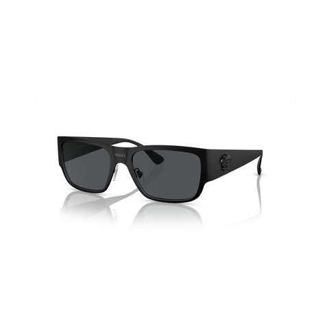 Versace Men's Square Frame Black Metal Sunglasses - VE2262