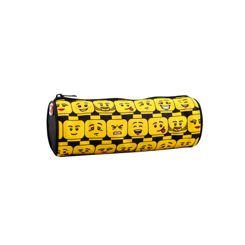 LEGO Minifigures Heads Round Pencil Roll - Kids Stationery Organizer for School