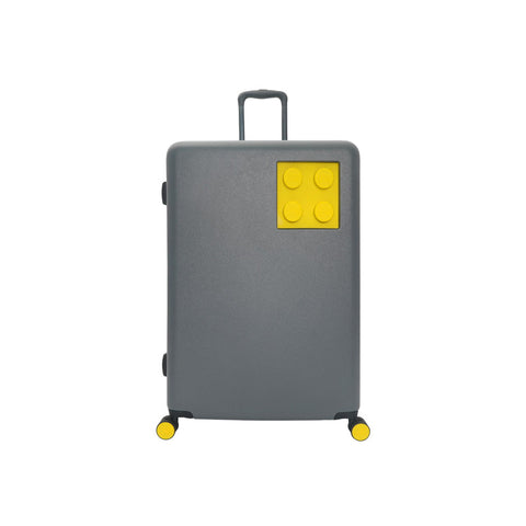 LEGO Urban 24” Trolley Brick 2x2 - Grey & Yellow Luggage & Travel Bag