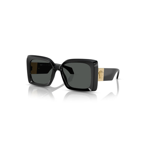 Versace Women's Irregular Frame Black Nylon Sunglasses - VE4467U