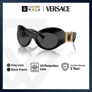 Versace Women's Irregular Frame Black Nylon Sunglasses - VE4462