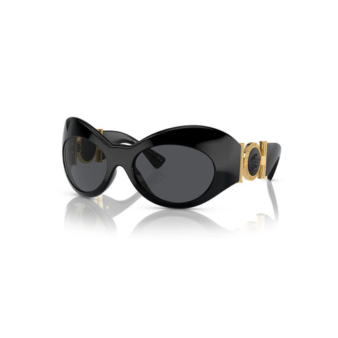 Versace Women's Irregular Frame Black Nylon Sunglasses - VE4462