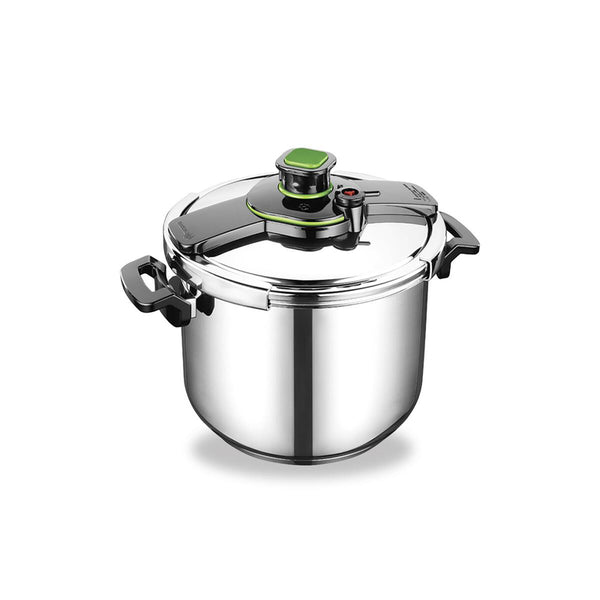 Korkmaz Tessa 10.0 Lt Stainless Steel Pressure Cooker - Induction Compatible, Made In Turkey