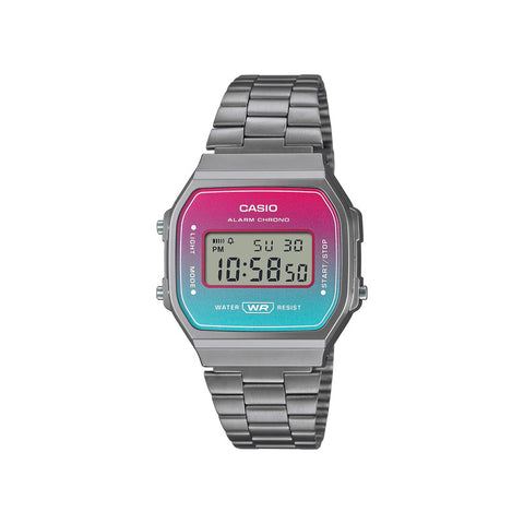 Casio Vintage Digital Watch A168WERB-2A Stainless Steel Band Unisex Watch