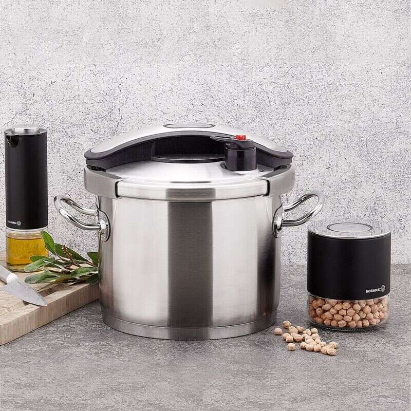 Korkmaz Proline 316 Stainless Steel Pressure Cooker 6.0 lt (A177) Made in Turkey