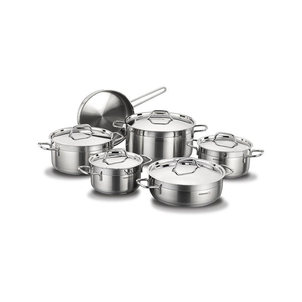 Korkmaz Alfa Stainless Steel 10 Piece Cookware Set - Made in Turkey, Induction Compatible