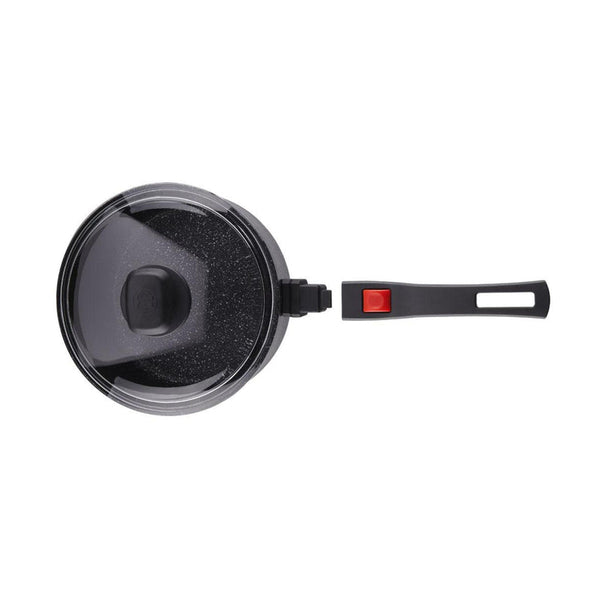 Korkmaz Ornella Non-Stick Saucepan with Lid - 20x10.5 cm, Removable Handle, Made in Turkey