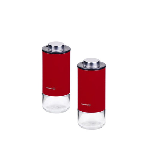 Korkmaz Stora Plus Salt and Pepper Shakers - Adjustable Pour Holes, for Himalayan, Kosher, and Sea Salts, Made in Turkey