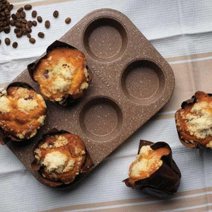 Korkmaz Muffy Non-Stick 6 Cups Standard Muffin Pan - Muffin Mold, Made in Turkey