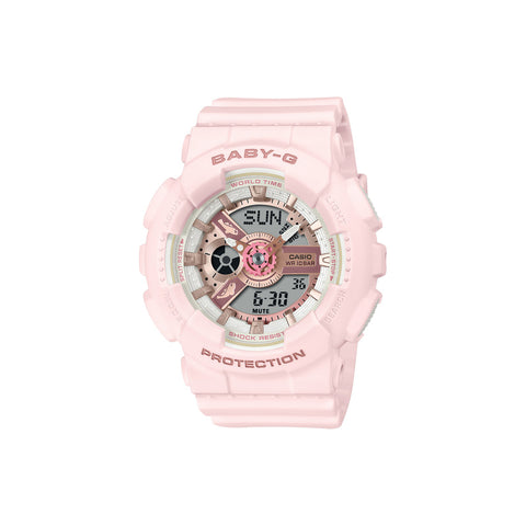 Casio Baby-G BA-110AQ-4A Women Analog-Digital Watch Pink Resin Strap