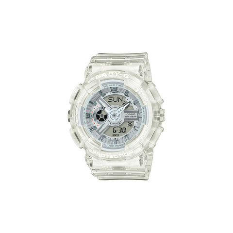 Casio Baby-G Women Analog-Digital Sport Watch BA-110XCR-7A Clear Resin Strap