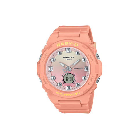 Casio Baby-G BGA-320-4A1 Women Analog-Digital Watch Orange Resin Strap