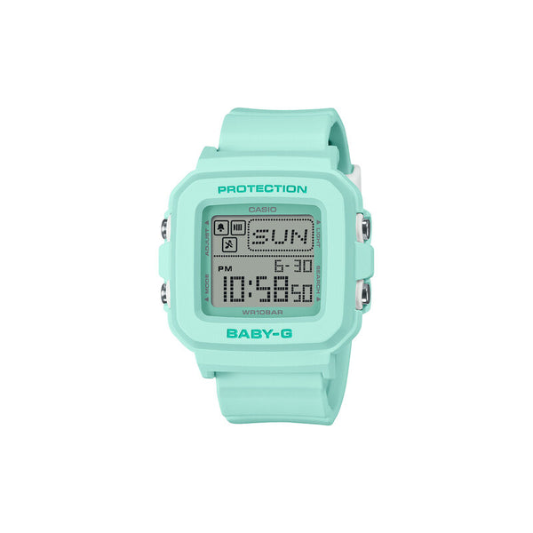 Casio Baby-G Women Digital Watch BGD-10-3 Green Resin Strap