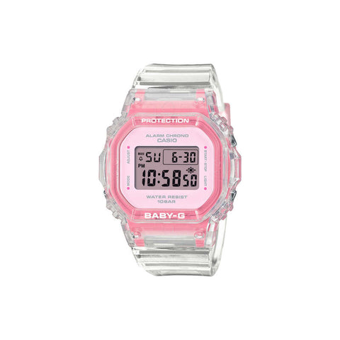 Casio Baby-G BGD-565SJ-7 Women Digital Watch Clear Resin Strap