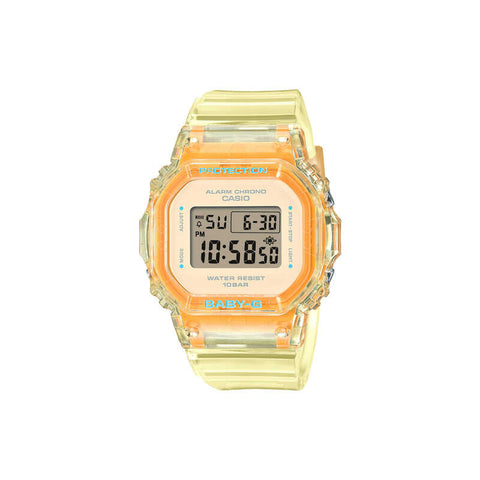 Casio Baby-G BGD-565SJ-9 Women Digital Watch Yellow Resin Strap