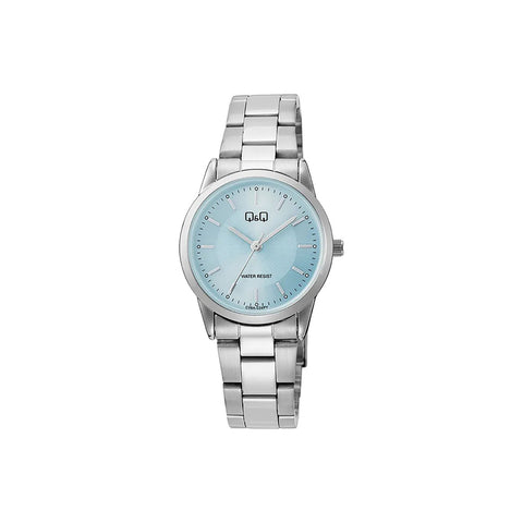 Q&Q Watch by Citizen C09A-024PY Women Analog Watch Silver Stainless Steel Strap