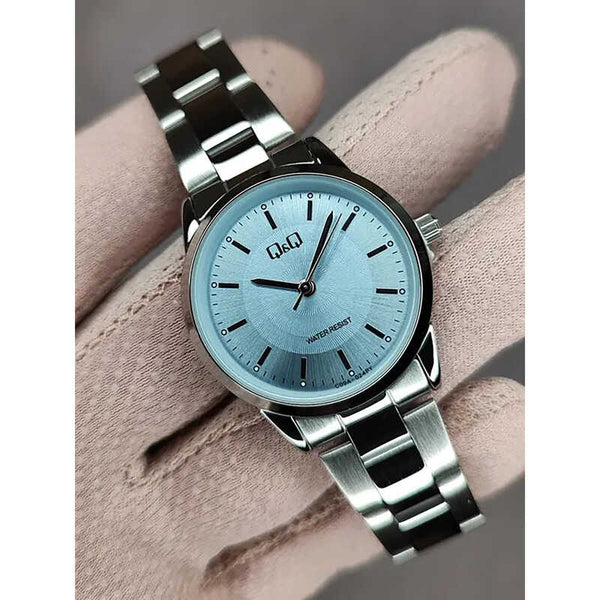 Q&Q Watch by Citizen C09A-024PY Women Analog Watch Silver Stainless Steel Strap