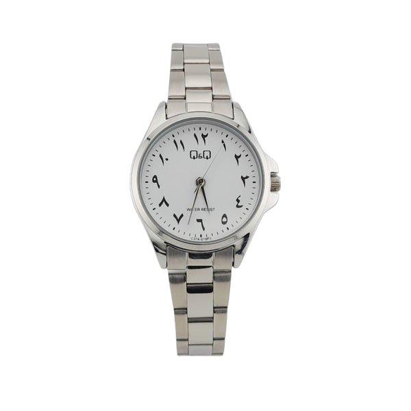 Q&Q Watch By Citizen C37A-019PY Women Analog Watch with Silver Stainless Steel Strap