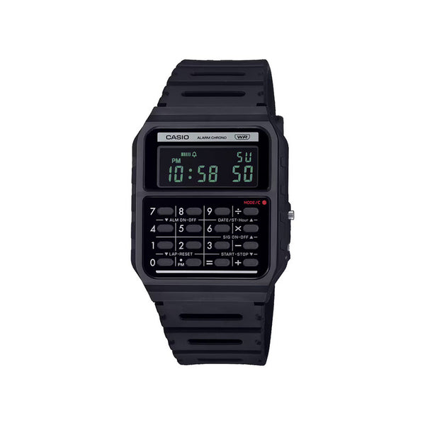 Casio Mini Pop Unisex Digital Calculator Watch CA-53WB-1B Black Resin Strap