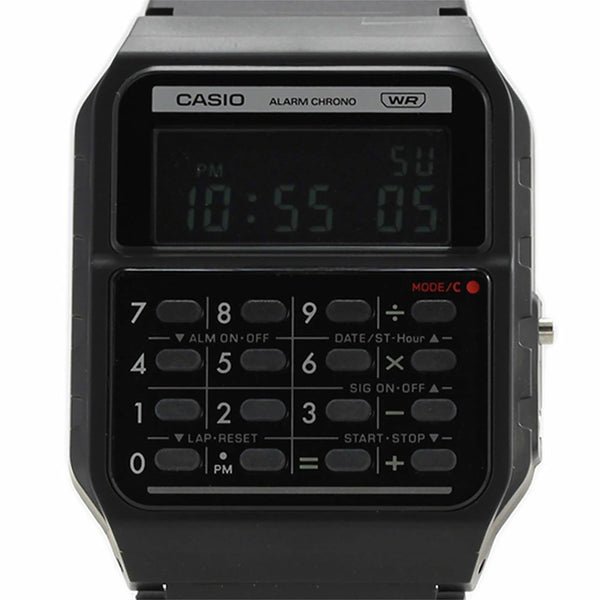 Casio Mini Pop Unisex Digital Calculator Watch CA-53WB-1B Black Resin Strap