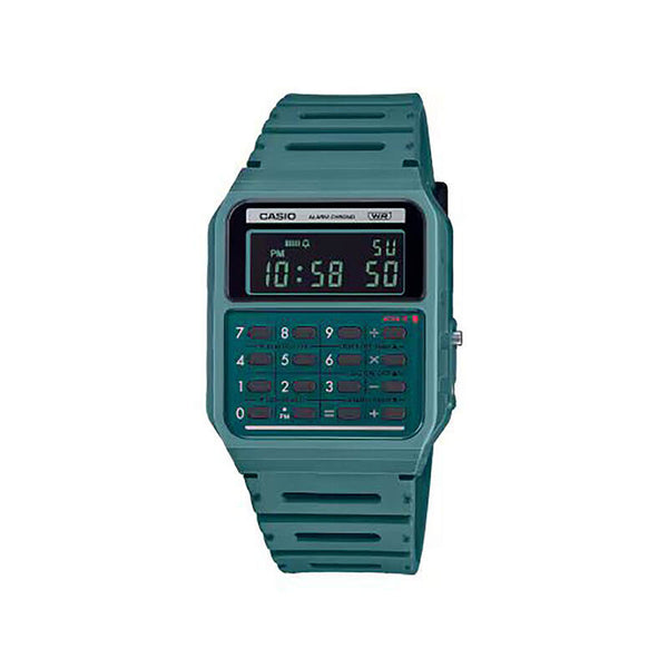 Casio Mini Pop Unisex Digital Calculator Watch CA-53WB-3B Green Resin Strap