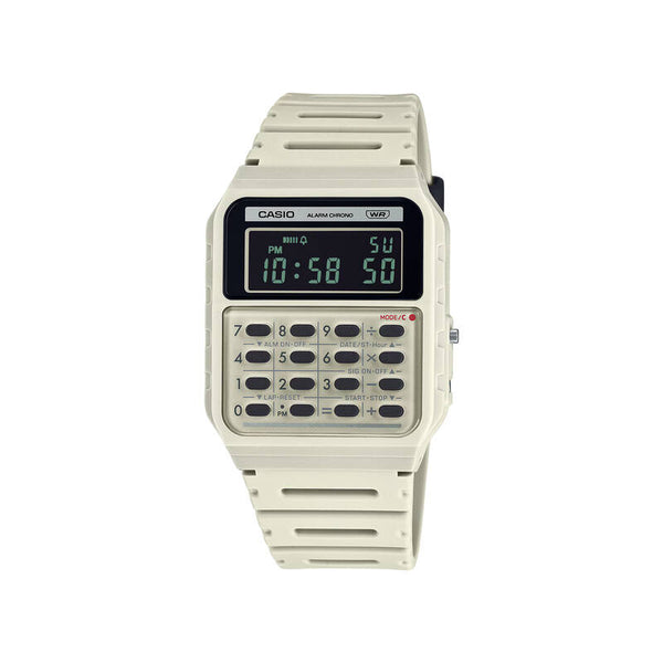 Casio Mini Pop Unisex Digital Calculator Watch CA-53WB-8B Beige Resin Strap