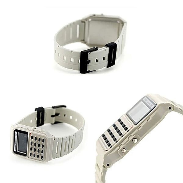 Casio Mini Pop Unisex Digital Calculator Watch CA-53WB-8B Beige Resin Strap