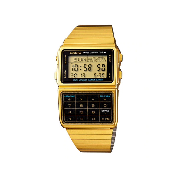 Casio Men's Digital Watch DBC-611G-1 Calculator Databank Gold Watch