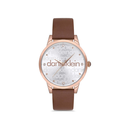 Daniel Klein Trendy Women's Analog Watch DK.1.12693-3 with Brown Leather Strap | Watch for Women