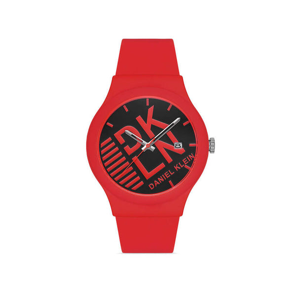 Daniel Klein DKLN Men's Analog Watch DK.1.12976-2 Red Silicone Strap Watch | Watch for Men