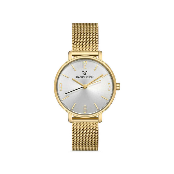 Daniel Klein FIORD Women's Analog Watch DK.1.13089-3 Gold Mesh Strap Watch | Watch for Ladies