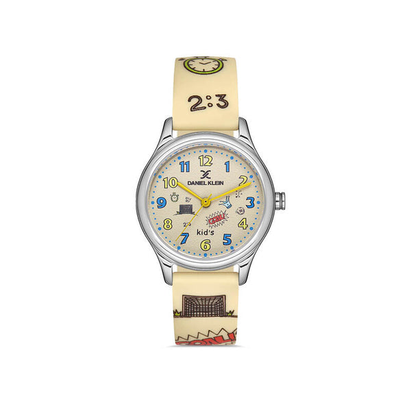 Daniel Klein Boys' Analog Watch DK.1.13182-2 Yellow Silicone Strap Watch | Watch for Kids