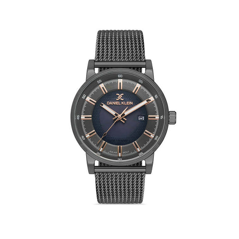 Daniel Klein Solar Men's Analog Watch DK.1.13199-5 Grey Mesh Strap Watch | Watch for Men