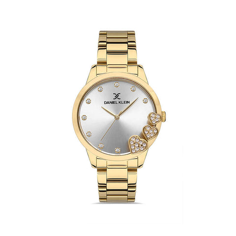 Daniel Klein Trendy Women's Analog Watch DK.1.13239-3 Gold Stainless Steel Strap Watch | Watch for Ladies