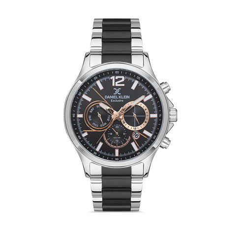 Daniel Klein Exclusive Men's Chronograph Watch DK.1.13363-5 Silver Stainless Steel Strap Men Watch | Watch for Men