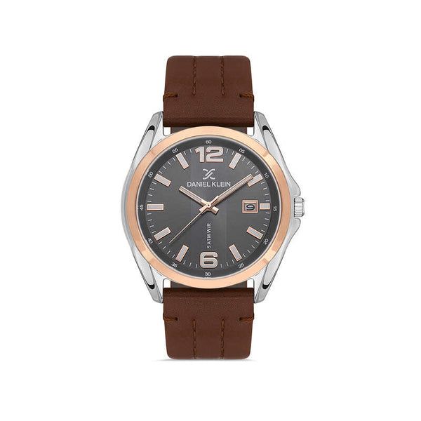 Daniel Klein Premium Men's Analog Watch DK.1.13366-3 Brown Genuine Leather Strap Watch | Watch for Men