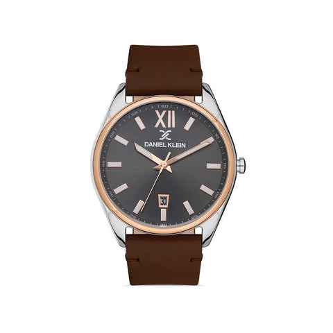 Daniel Klein Premium Men's Analog Watch DK.1.13404-4 Brown Genuine Leather Strap Watch | Watch for Men