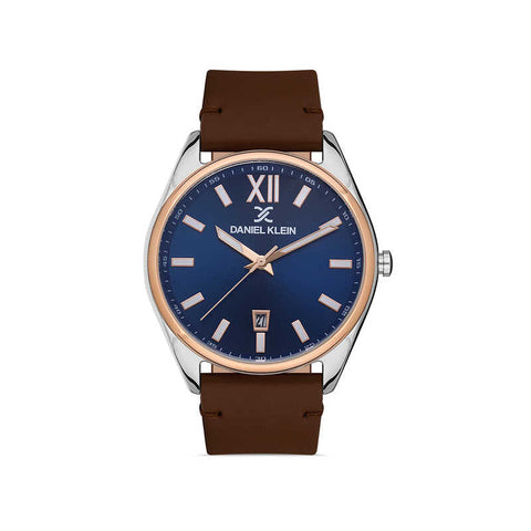 Daniel Klein Premium Men's Analog Watch DK.1.13404-5 Brown Genuine Leather Strap Watch | Watch for Men